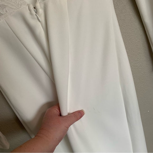 Lulus XS Romantic Moments White Lace Long Sleeve Maxi Dress NWT Wedding - Picture 11 of 17